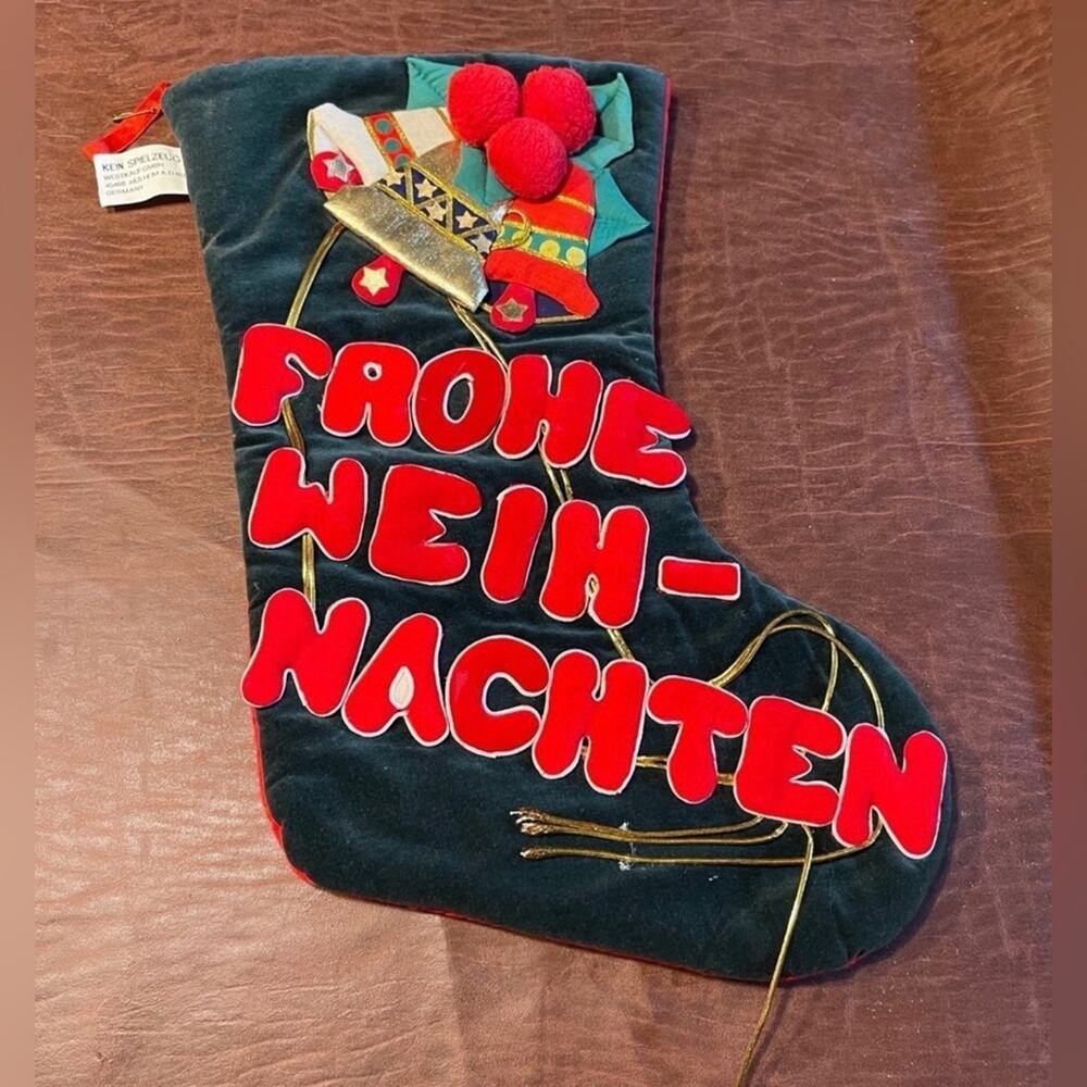 Festive Christmas Stocking with Red Accents